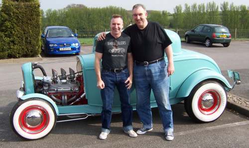 Jerry and Dell with Jerry's car